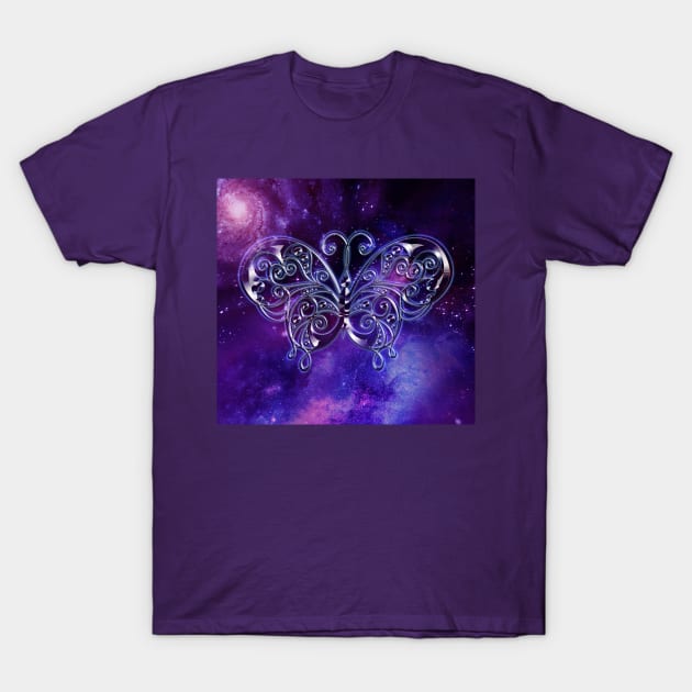 Purple butterfly T-Shirt by Sinmara